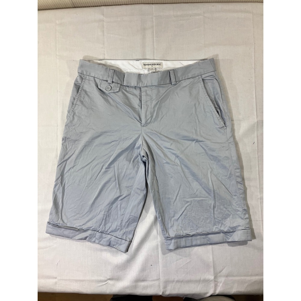 Banana Republic Womens Size 6 Gray Cotton Blend Bermuda Shorts